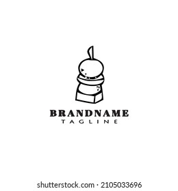 unique canape logo cartoon icon design template black modern isolated vector illustration