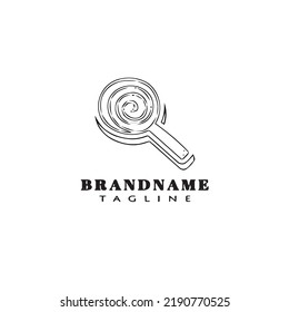 logotipo de caricatura de caricatura diseño plantilla de icono negro vector aislado moderno