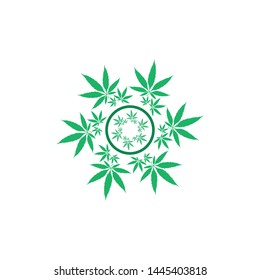 unique cannabis icon logo vector 