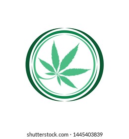 unique cannabis icon logo vector 