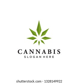 Marijuana Leaf Logo Template Stock Vector (Royalty Free) 754183417