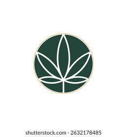 Unique cannabis logo Modern and minimalist vector and abstract logo