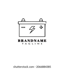 unique car battery logo icon modern template vector illustration