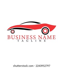 Unique car icon logo design with vector format.