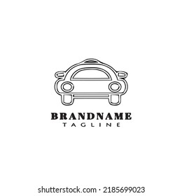 unique car logo cartoon icon design template black modern isolated symbol
