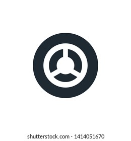 a unique car steering logo icon for your business