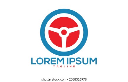 Unique car steering logo Modern and minimalist vector and abstract logo