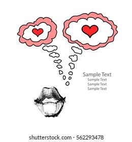 Unique card , poster, banner, logo for emotion expression. Art of comics. Hand drawn doodles. Vector illustration.