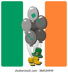 Unique card for St.Patrick's Day. Vector art. Congratulation card design isolated on background. Greeting poster or banner.