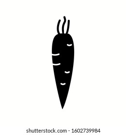 Unique Carrot Vector Glyph Icon