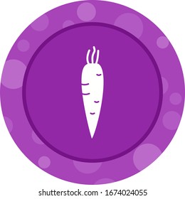 Unique Carrot Vector Glyph Icon