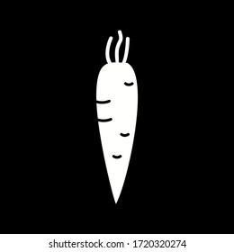 Unique Carrot Vector Glyph Icon