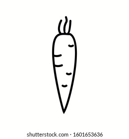 Unique Carrot Vector Line Icon