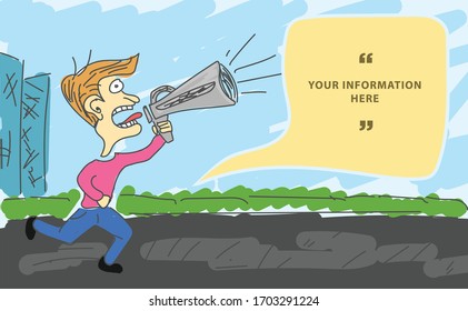 Unique cartoon illustrations for quotations, notice boards or important information