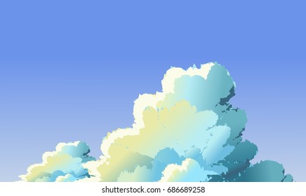 Unique Cartoon Style Clouds for Animation Background Environment Game Sprite Kid Magazine Novel Cover Poster etc.