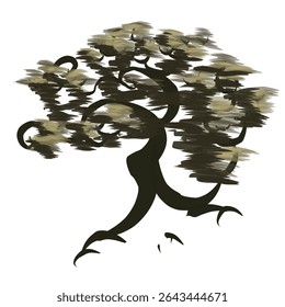 unique cartoon tree illustration design