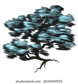 unique cartoon tree illustration design