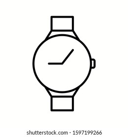 Unique Casual Watch Vector Line Icon