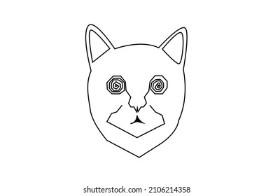 Unique cat design illustration image