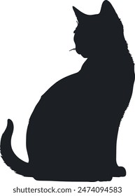 Unique Cat silhouette, vector style