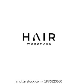 Unique and catchy wordmark logo about hair.
EPS 10, Vector.
