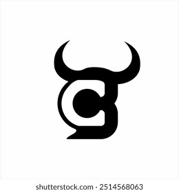 Design exclusivo do logotipo da letra CB ou BC com ilustração do símbolo da buzina.