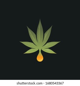 un vector de aceite cbd único que puede utilizar como logotipo, etiqueta 