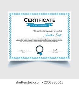 Unique Certificate of Achivement Template
