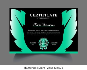 Unique certificate design template item