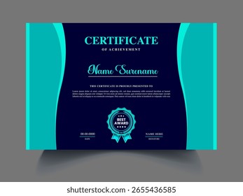 Unique certificate design template item