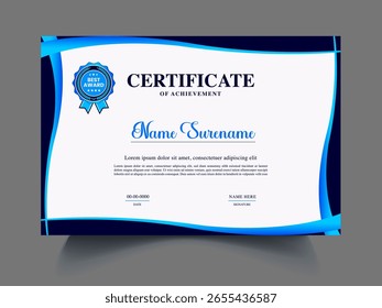 Artículo único de la Plantilla del diseño del certificado