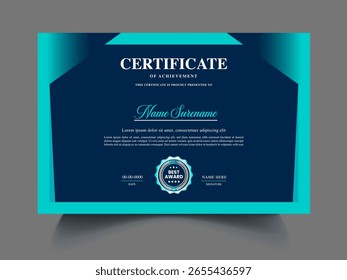 Unique certificate design template item