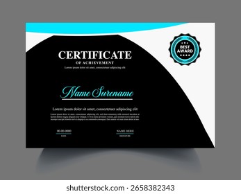 Unique certificate design template item