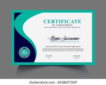 Unique certificate design template item