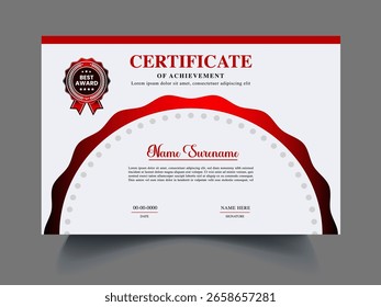 Item de modelo de design de certificado exclusivo