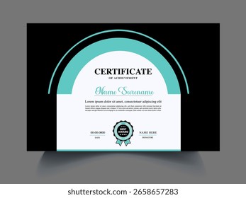 Artículo único de la Plantilla del diseño del certificado