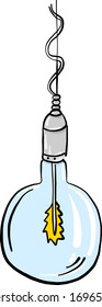 Unique chandelier, illustration, vector on white background