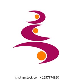 unique character with abstract symbol 