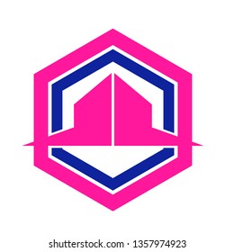 unique character with abstract symbol 