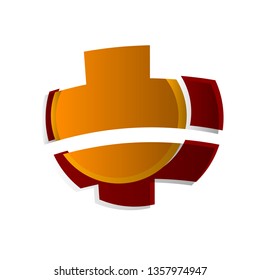 unique character with abstract symbol 