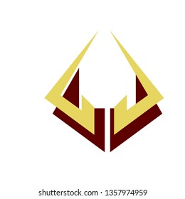 unique character with abstract symbol 
