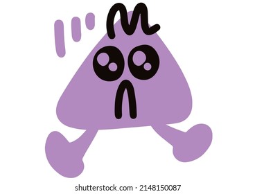 Carácter único. Monstruo morado sorprendido.
