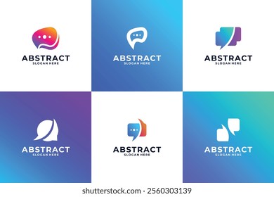 Unique chat logo design collection