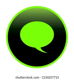 logotipo de chat único con efecto brillante sobre fondo transparente
