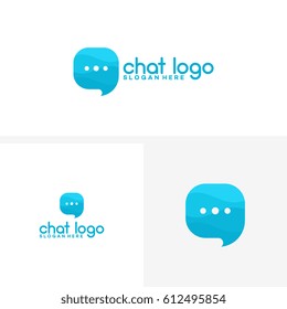 einzigartiges Chat-Logo, Design des Wasserwave-Chat-Logos