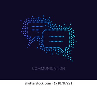 Unique Chat, Message, Talk bubble speech icon, made of multiple dots, Modern signs, dotted symbols collection, exclusive icon for websites, Campaign, logo design, mobile app, infographics