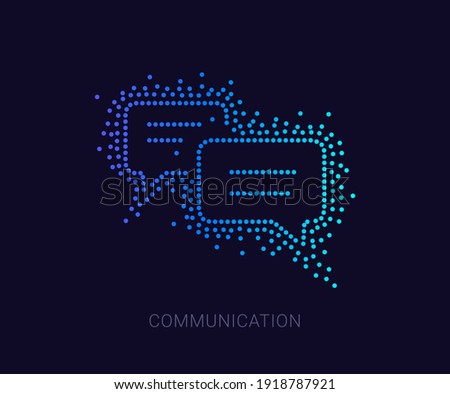 Unique Chat, Message, Talk bubble speech icon, made of multiple dots, Modern signs, dotted symbols collection, exclusive icon for websites, Campaign, logo design, mobile app, infographics