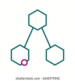 Unique Chemical Structure II Vector Line Icon
