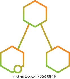 Unique Chemical Structure II Vector Line Icon