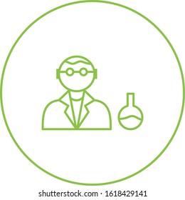 Unique Chemist Vector Line Icon